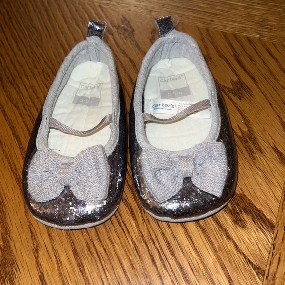 Mothercare Silver Sparkle Ballerina Shoes